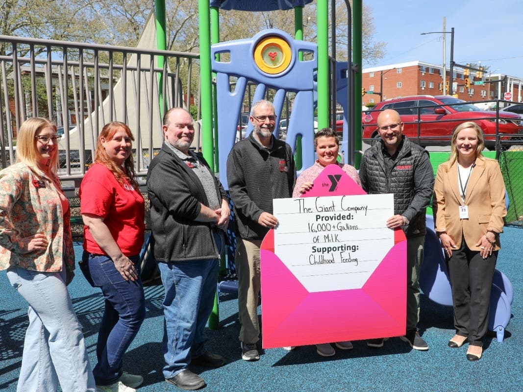 GIANT donated 16,000 gal. of milk to River Crossing YMCA camp and child care programs at the celebration of their partnership on Apr. 23 in Allentown, which is on track to provide a total of 50,000 gal. of milk since the partnership began in 2023.