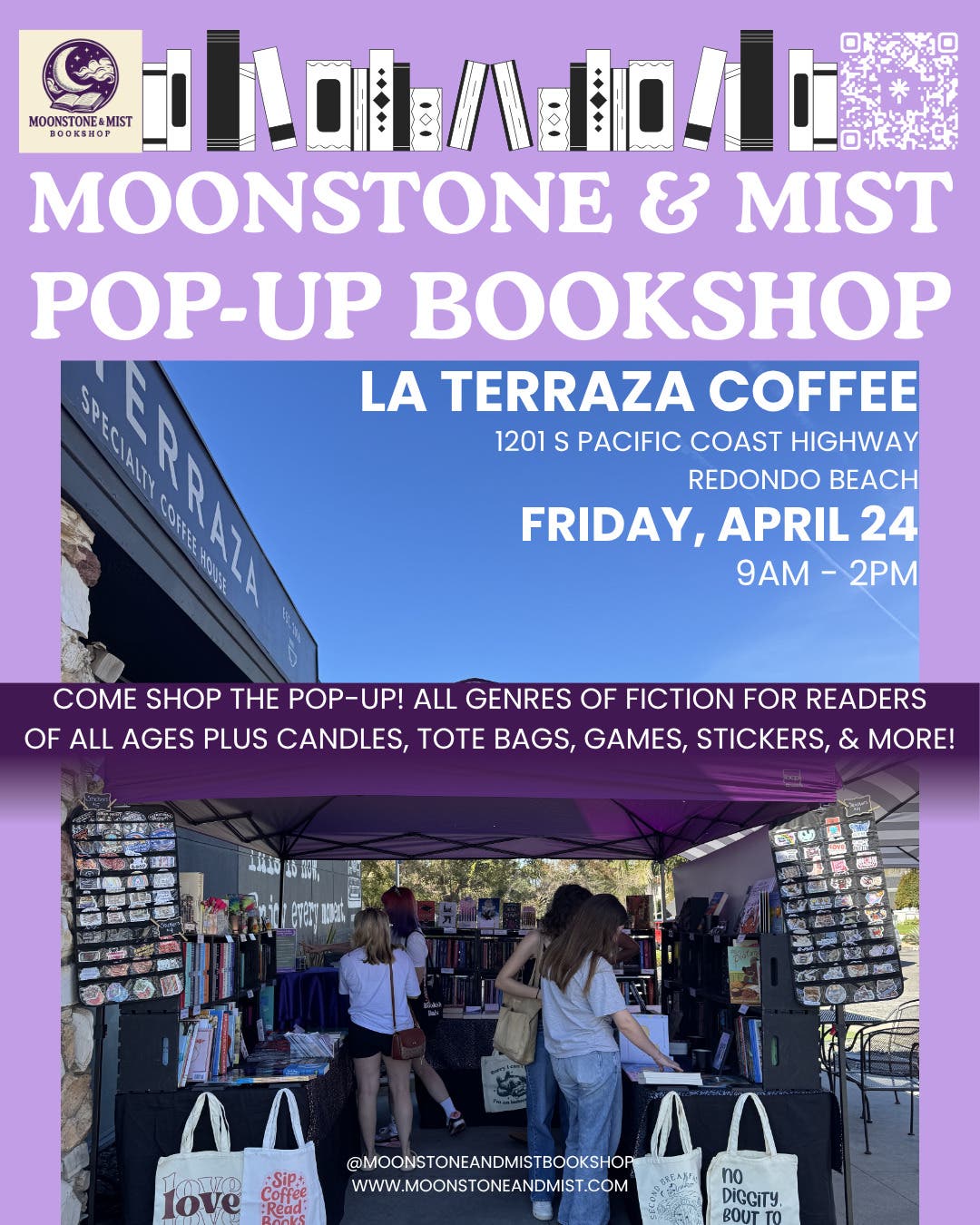 Moonstone & Mist Pop-Up Bookshop