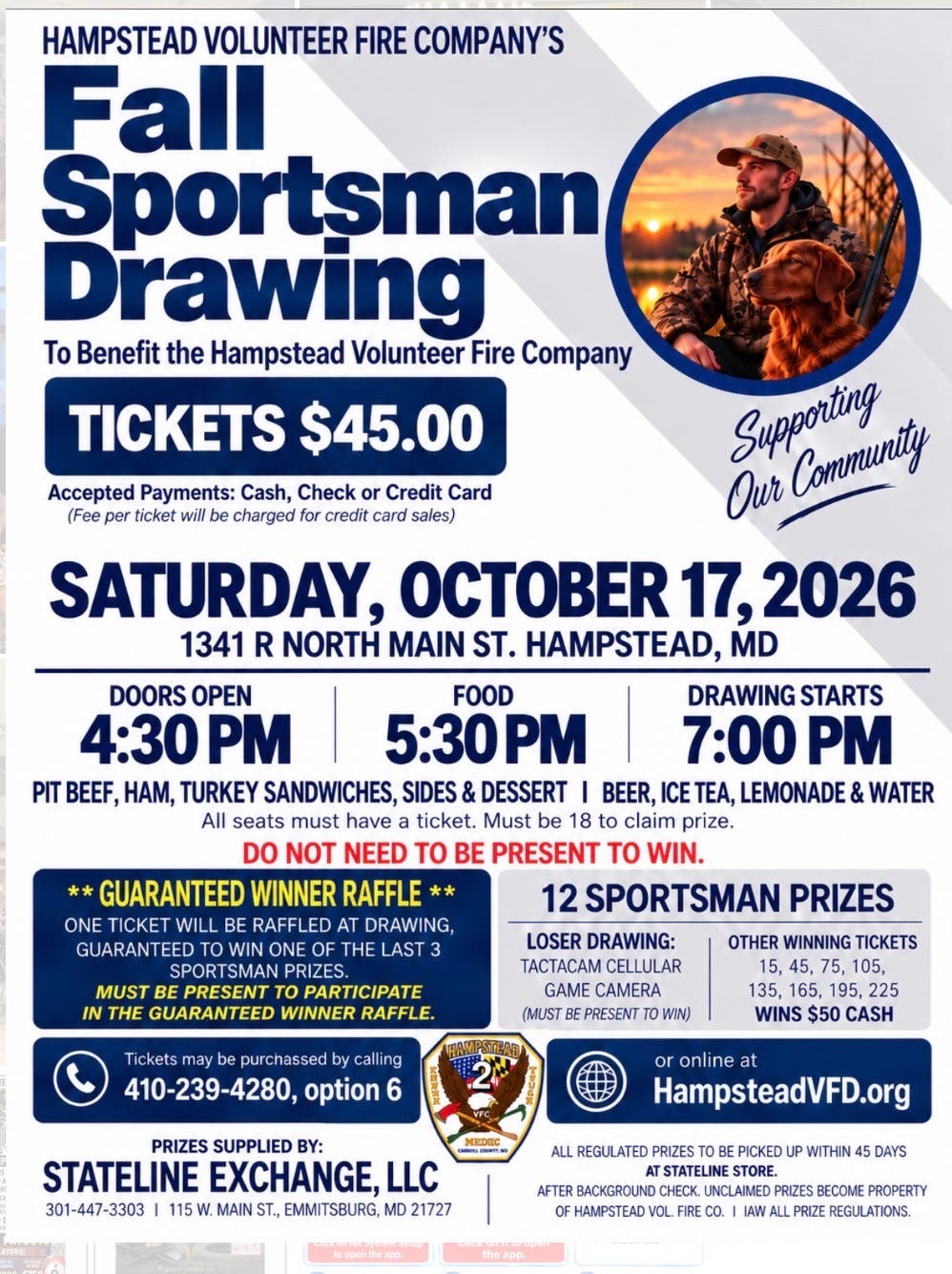 Fall Sportsman Drawing