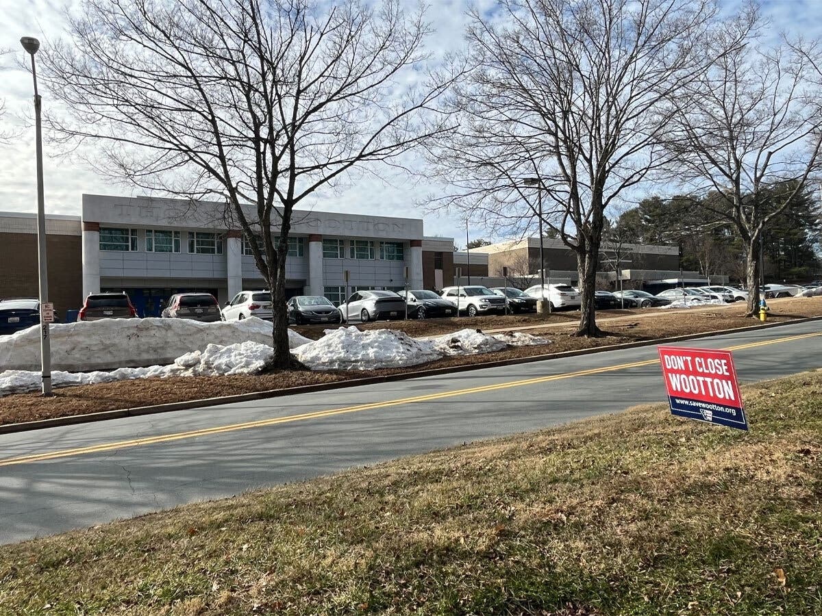A "Save Wootton" rally was held in Rockville on Monday amid efforts to relocate Thomas S. Wootton High School to Gaithersburg.
