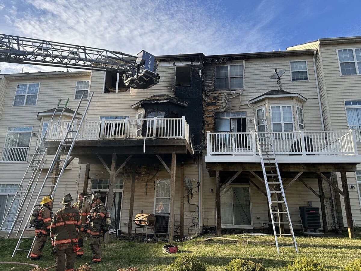 Several people were displaced over the weekend after a fire broke out at a townhouse in Burtonsville.