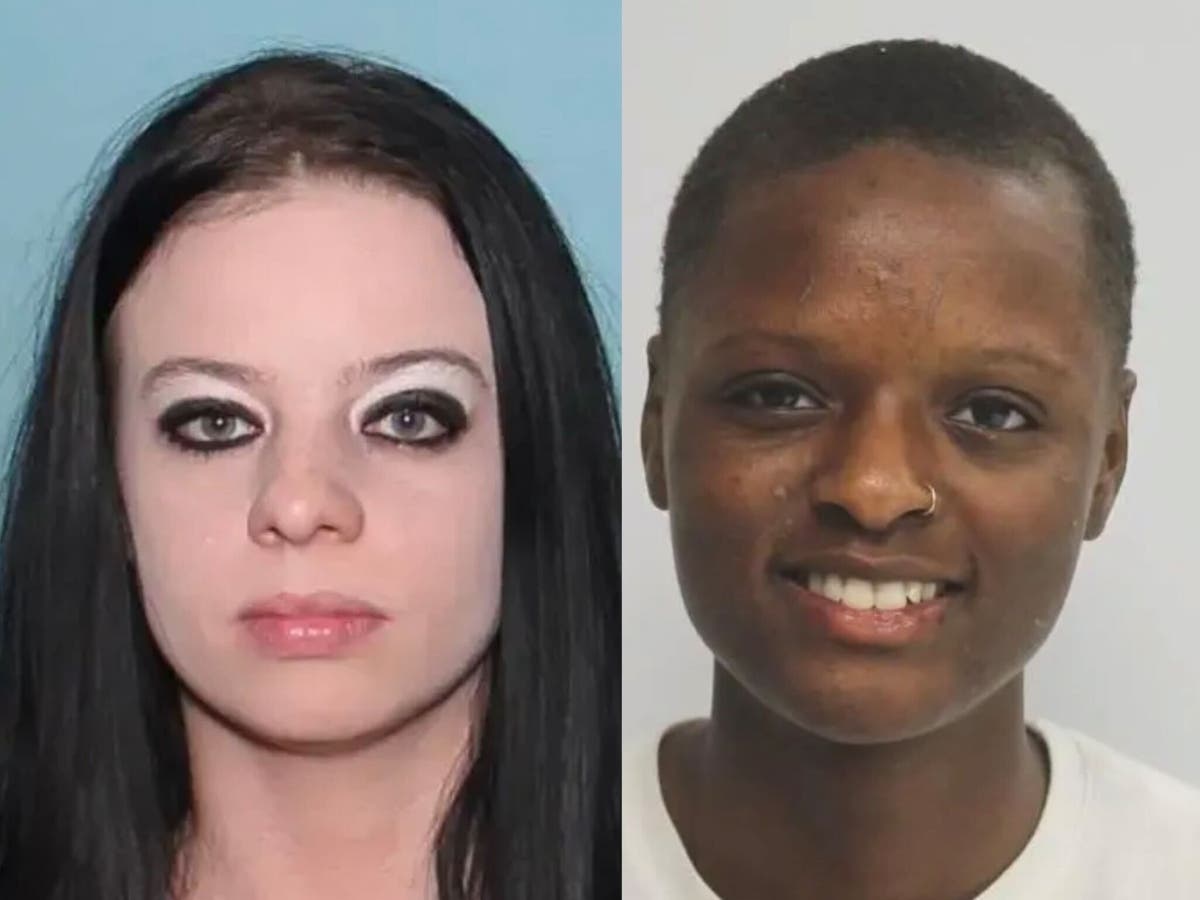 Vanessa Tjongarero-Henderson (right), a 29-year-old from Clarksburg, and her 36-year-old girlfriend Samantha Raebel (left), of Phoenix, Arizona, are wanted over a May murder that took place at a Silver Spring senior community.