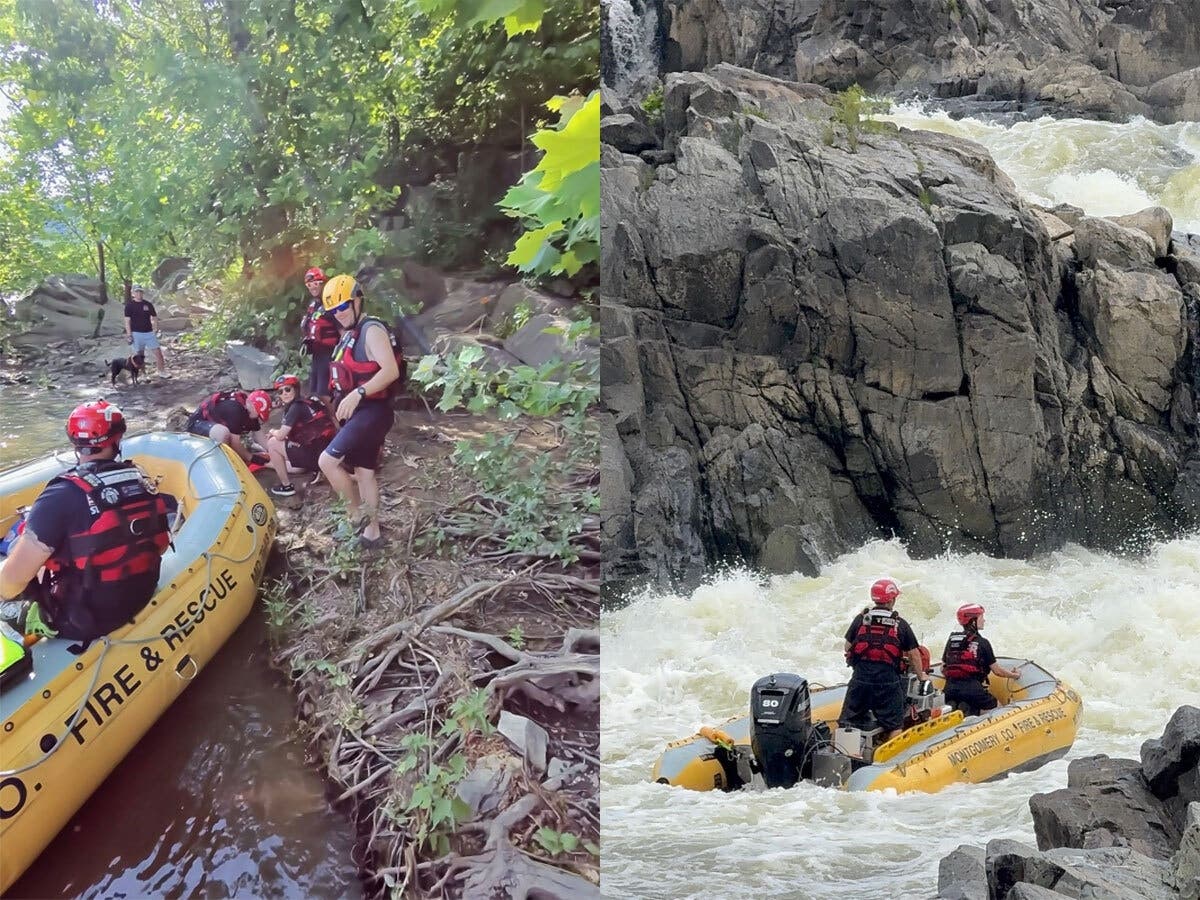 A woman was rescued over the weekend after suffering non-life-threatening injuries on the Billy Goat Trail.