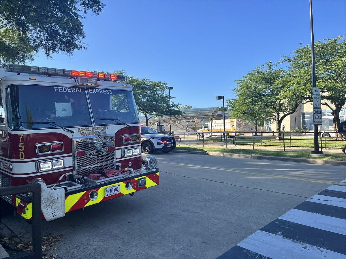 At least three Metro contractors were hospitalized Monday after being injured in an "electrical mishap."