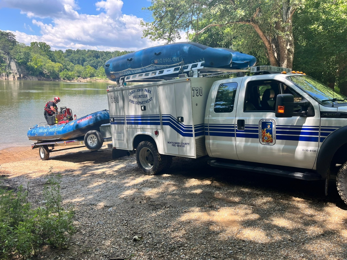A joint search is being carried out to find a young man who separated from his group while swimming in the Potomac River near Great Falls over the weekend.