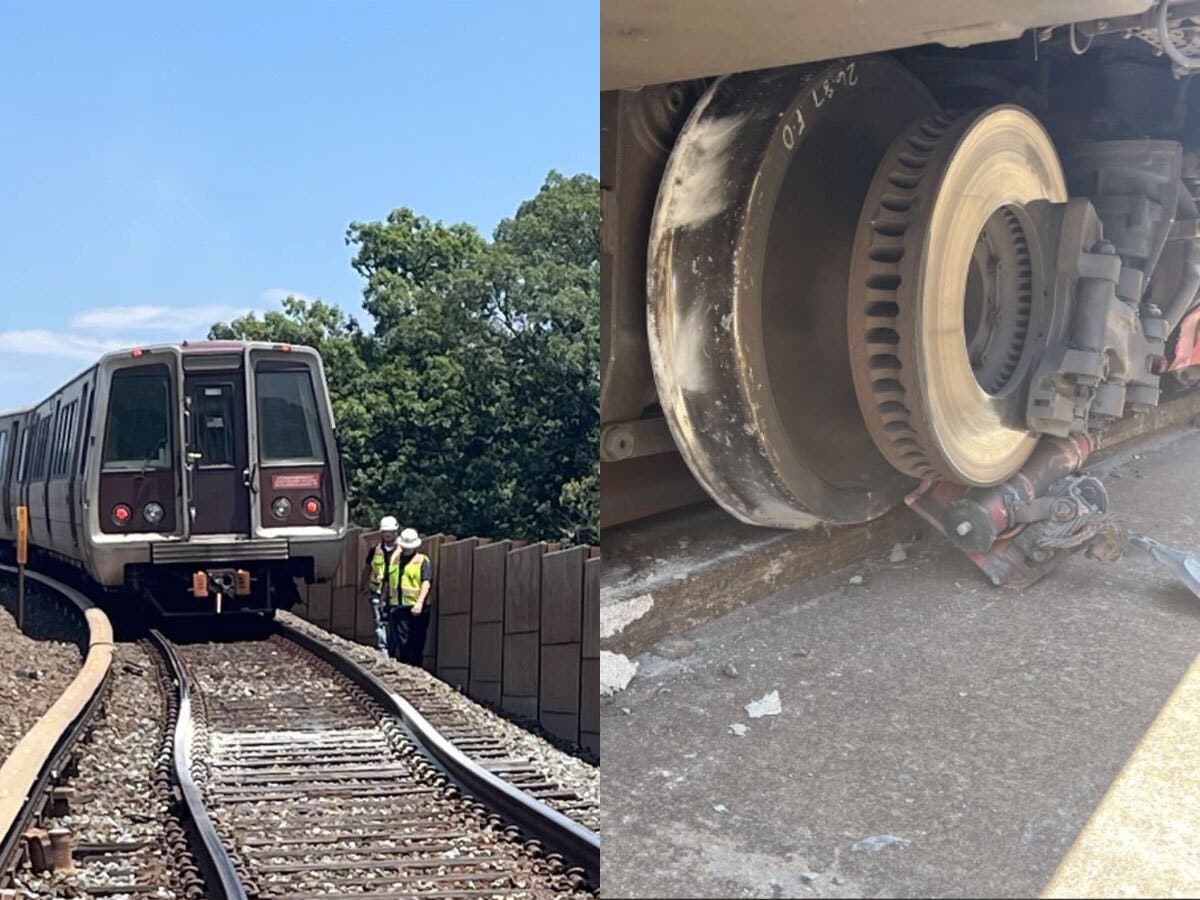 A train derailed near College Park over the weekend as a result of the extreme heat impacting the region.