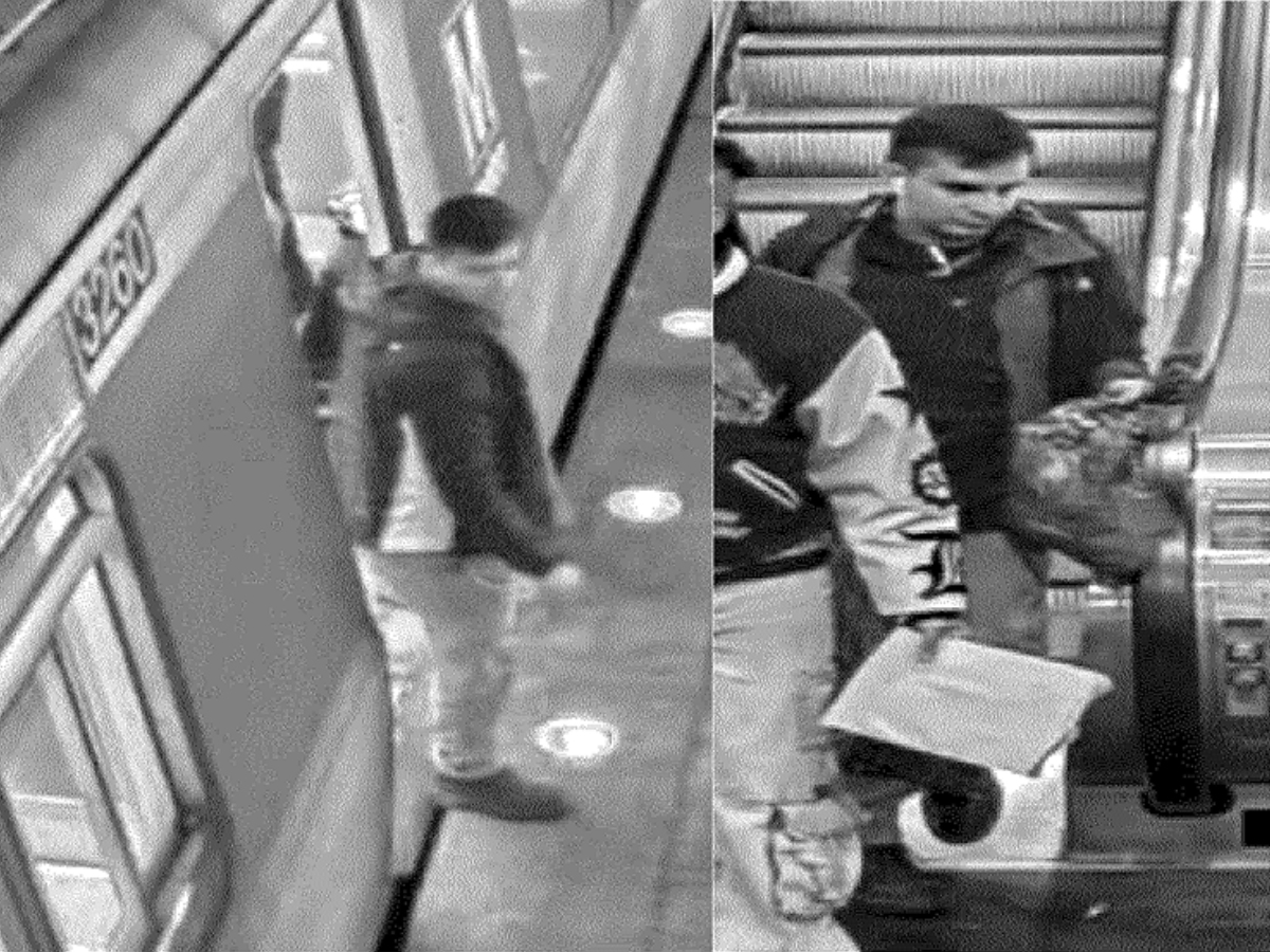 Montgomery County man Bryan Betancur is seen in a still-frame from Metro surveillance footage.
