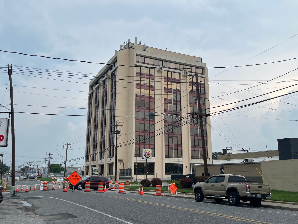 The Glen Burnie building was closed to the public after unpermitted construction work in early July left it structurally compromised.
