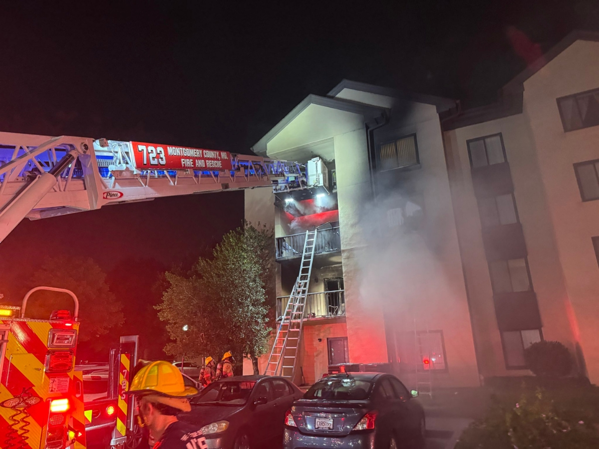 A dozen people were displaced late Wednesday after a fire broke out at a Rockville apartment complex.