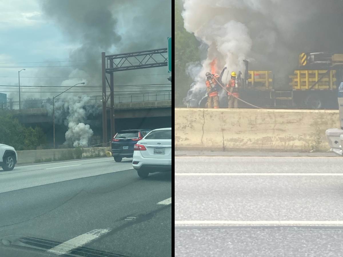 A vehicle fire on the southbound Interstate 270 lanes temporarily shuttered traffic near the Germantown Road exit on Monday afternoon.