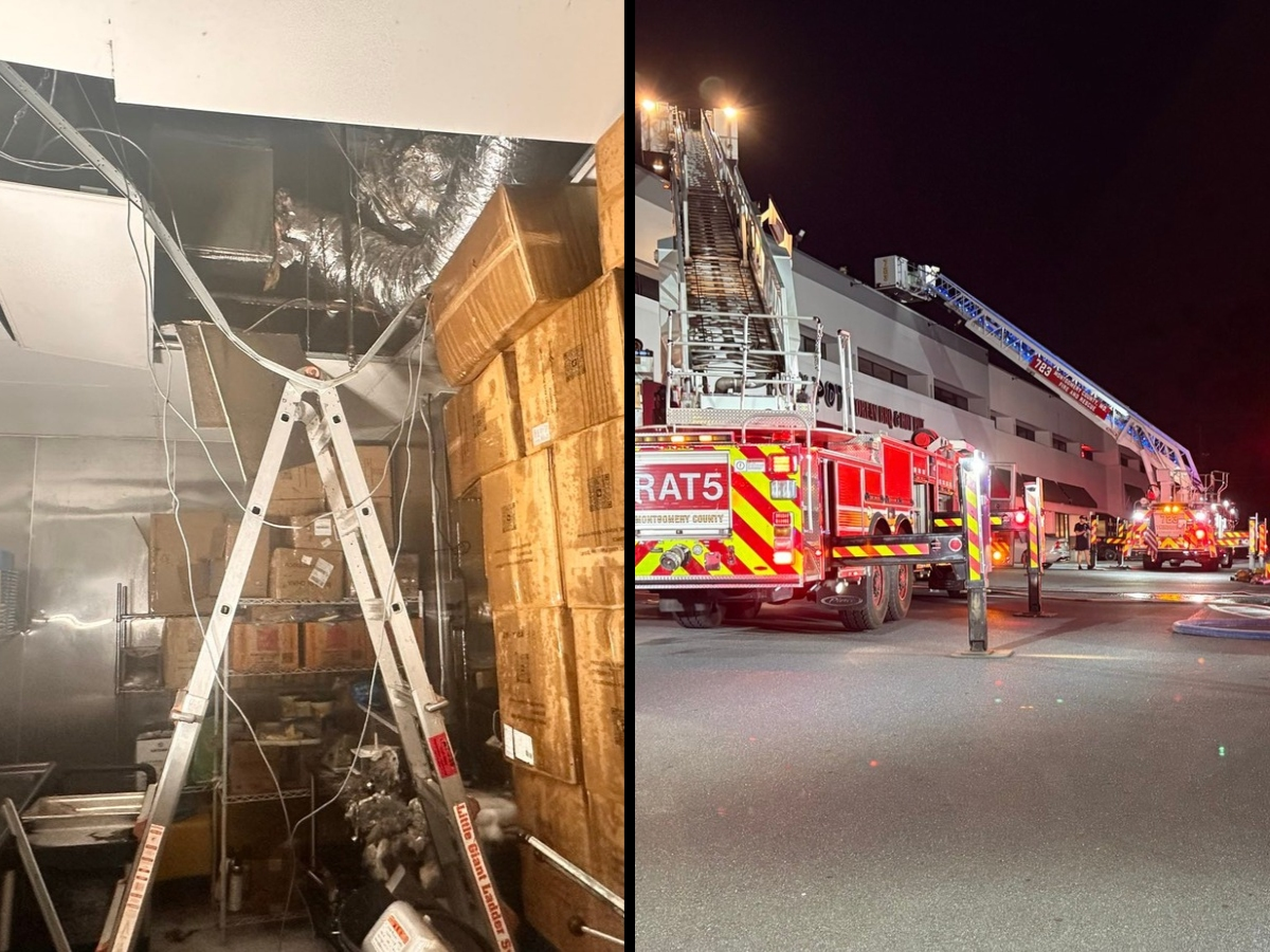 A grease fire broke out late Wednesday in Rockville at the KPOT Korean & Hot Pot restaurant. No injuries were reported.