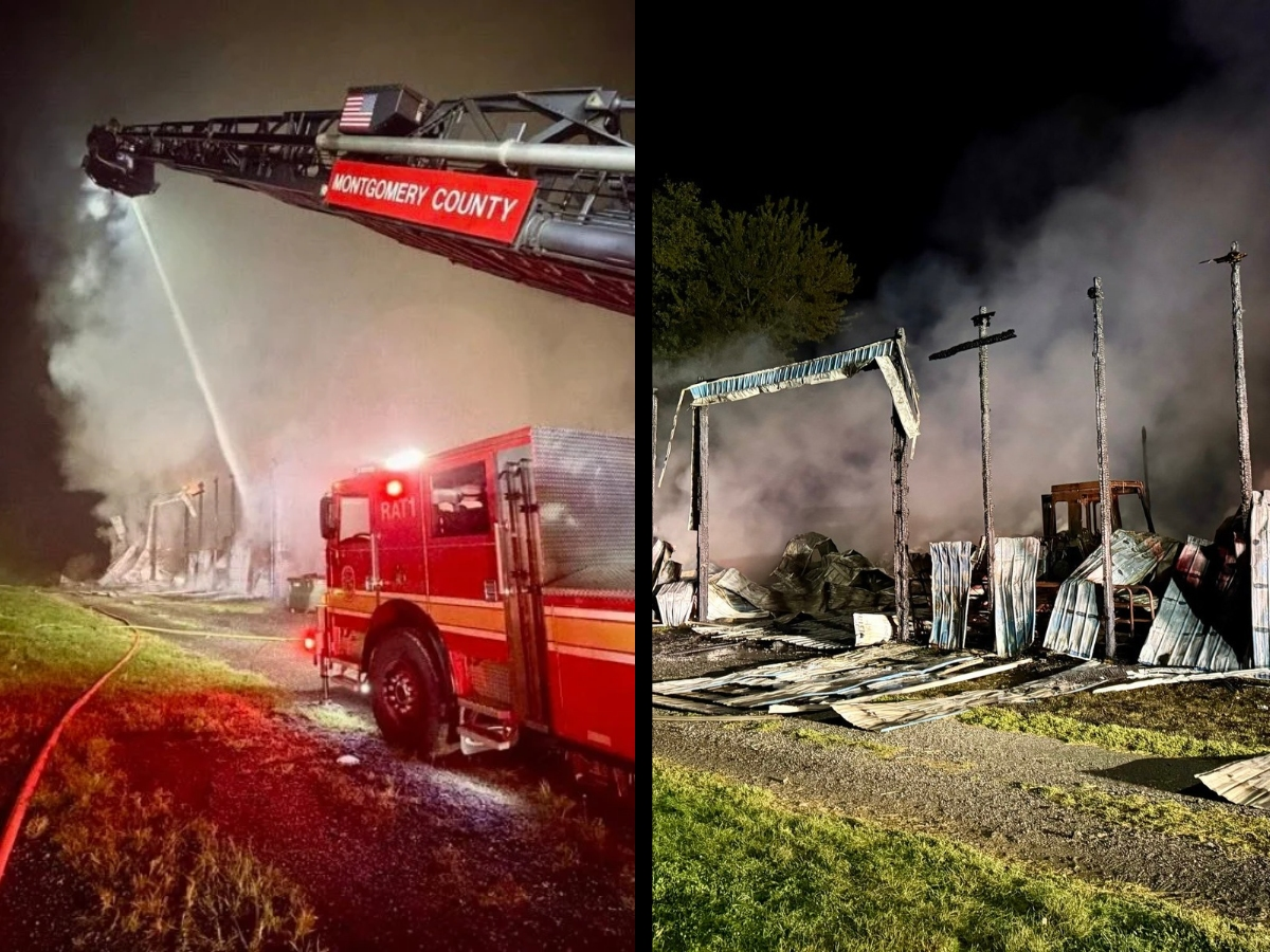 Officials ruled the barn a total loss, although it's still unknown what caused the fire to break out.