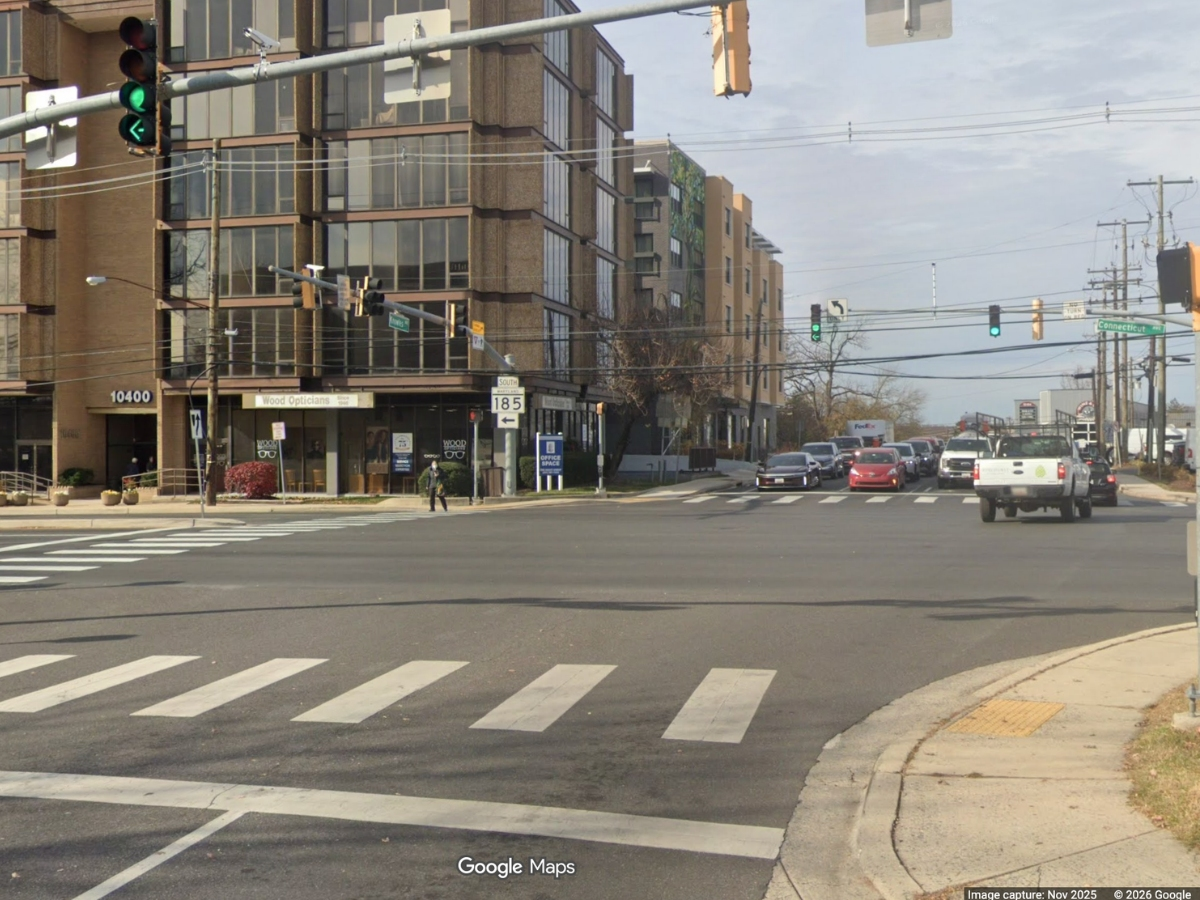 A man driving an electric scooter was hospitalized with serious injuries late Thursday after being hit by a car.