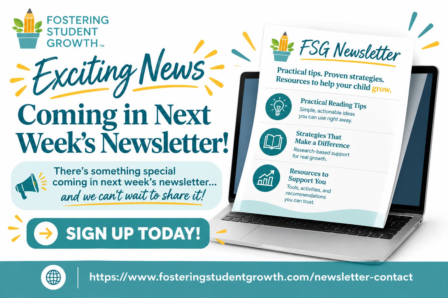 Newsletter Announcement: Sign Up Today