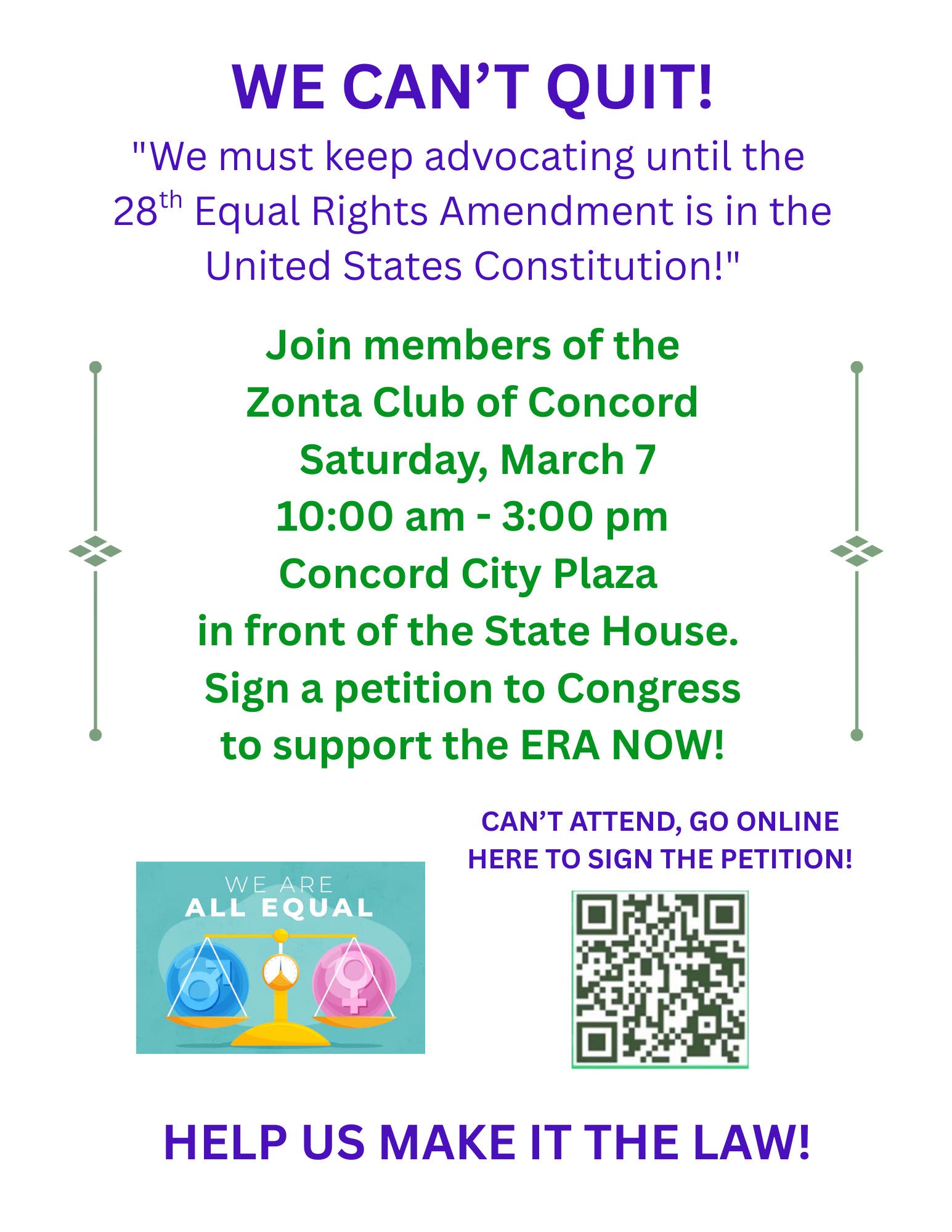Equal Rights Amendment Petition Signing