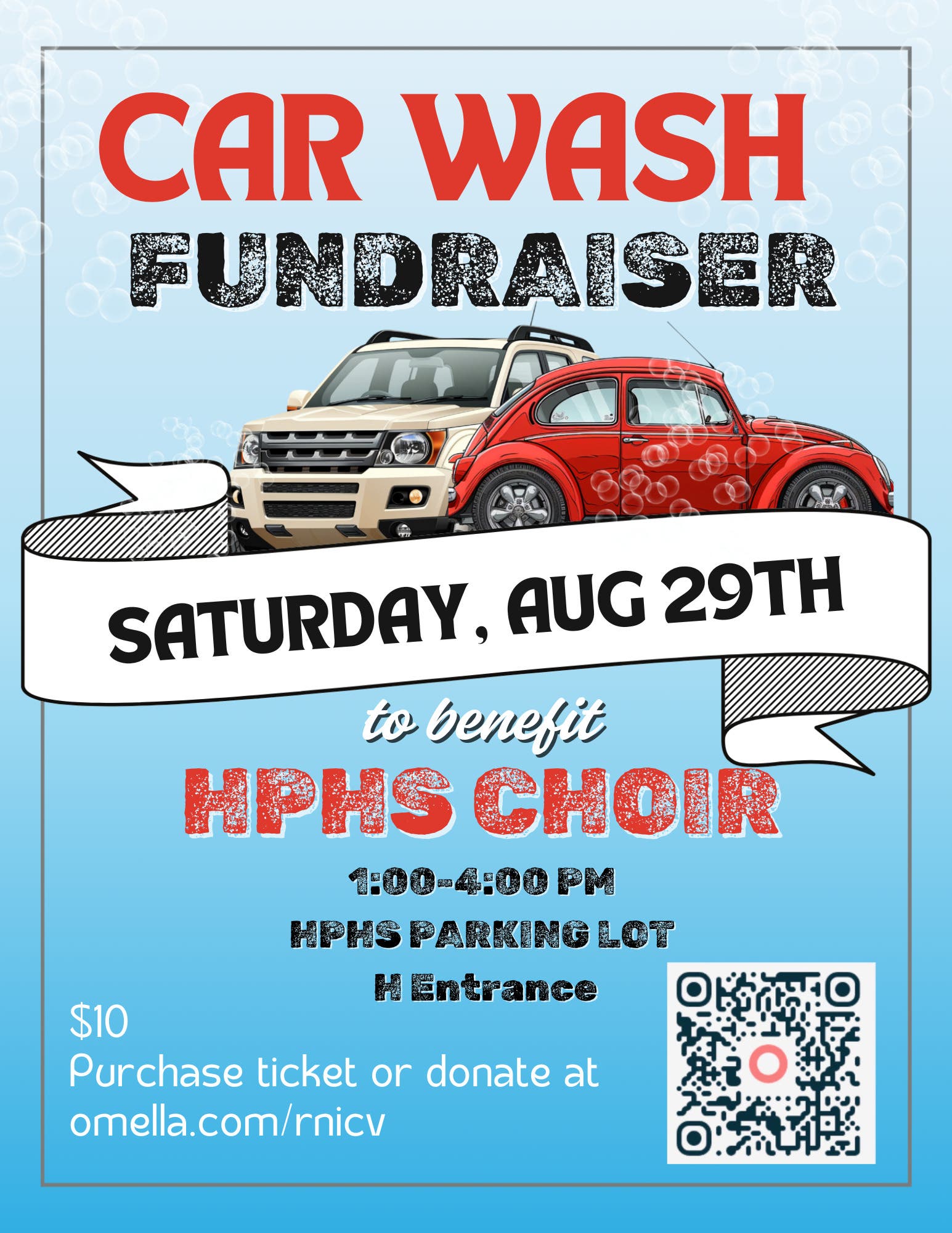 HPHS Choir Car Wash 8/29