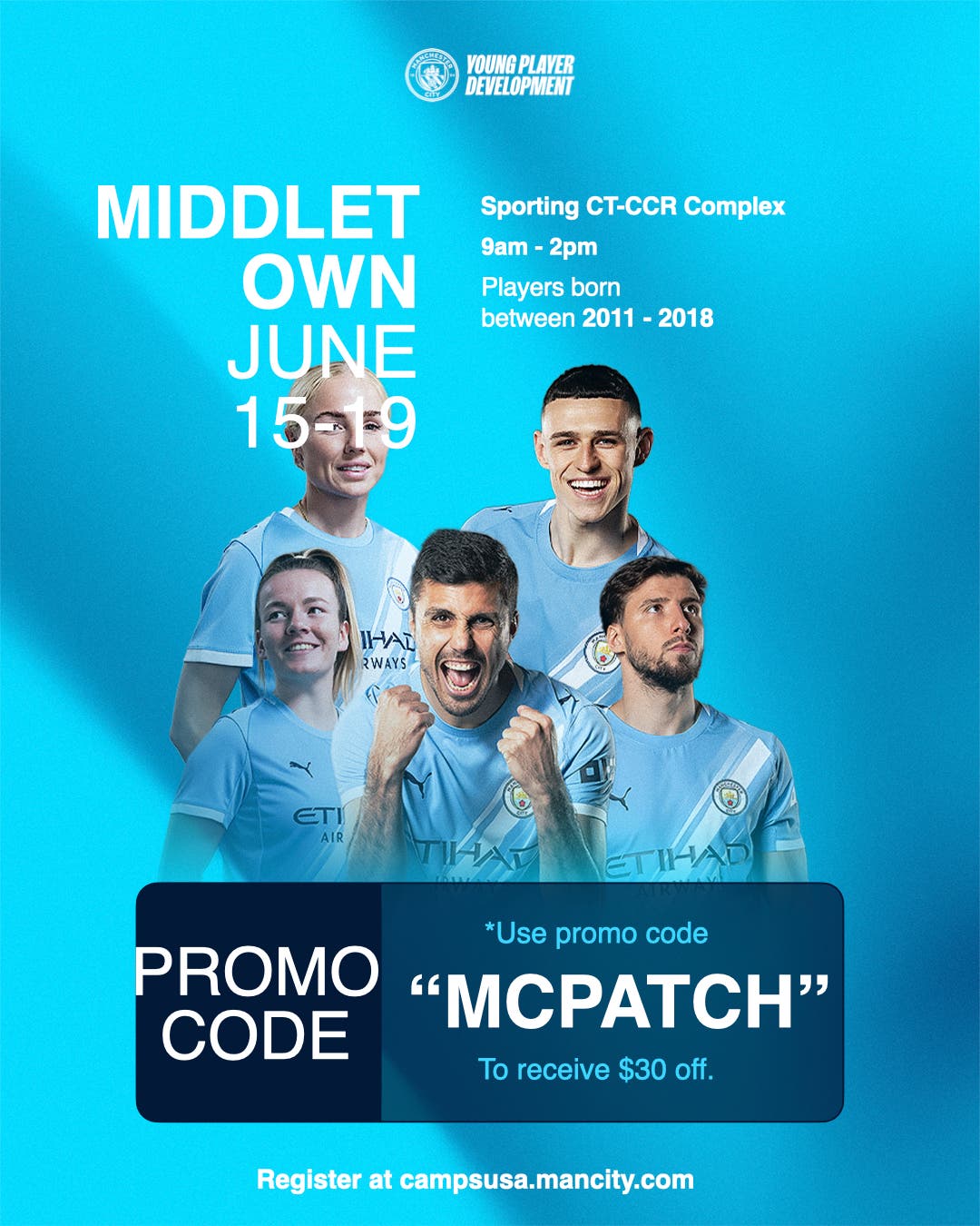 MANCHESTER CITY SOCCER Camp MIDDLETOWN 2026