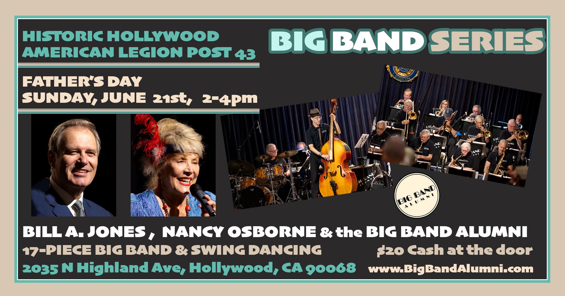 Big Band Series Dance - Music by the 17-Piece Big Band Alumni, Sunday, June 21, 2026