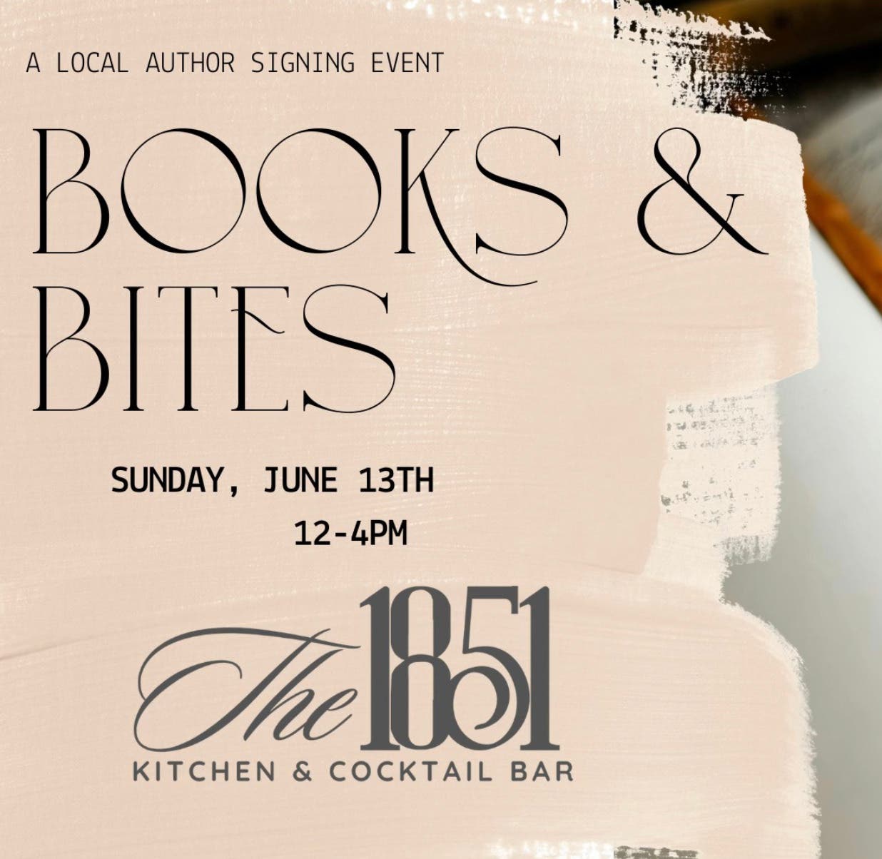 Books & Bites, a local author event