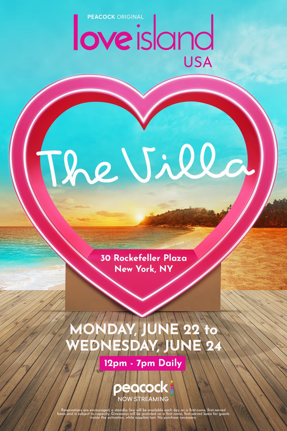 Peacock's Love Island USA: The Villa at Rockefeller Center