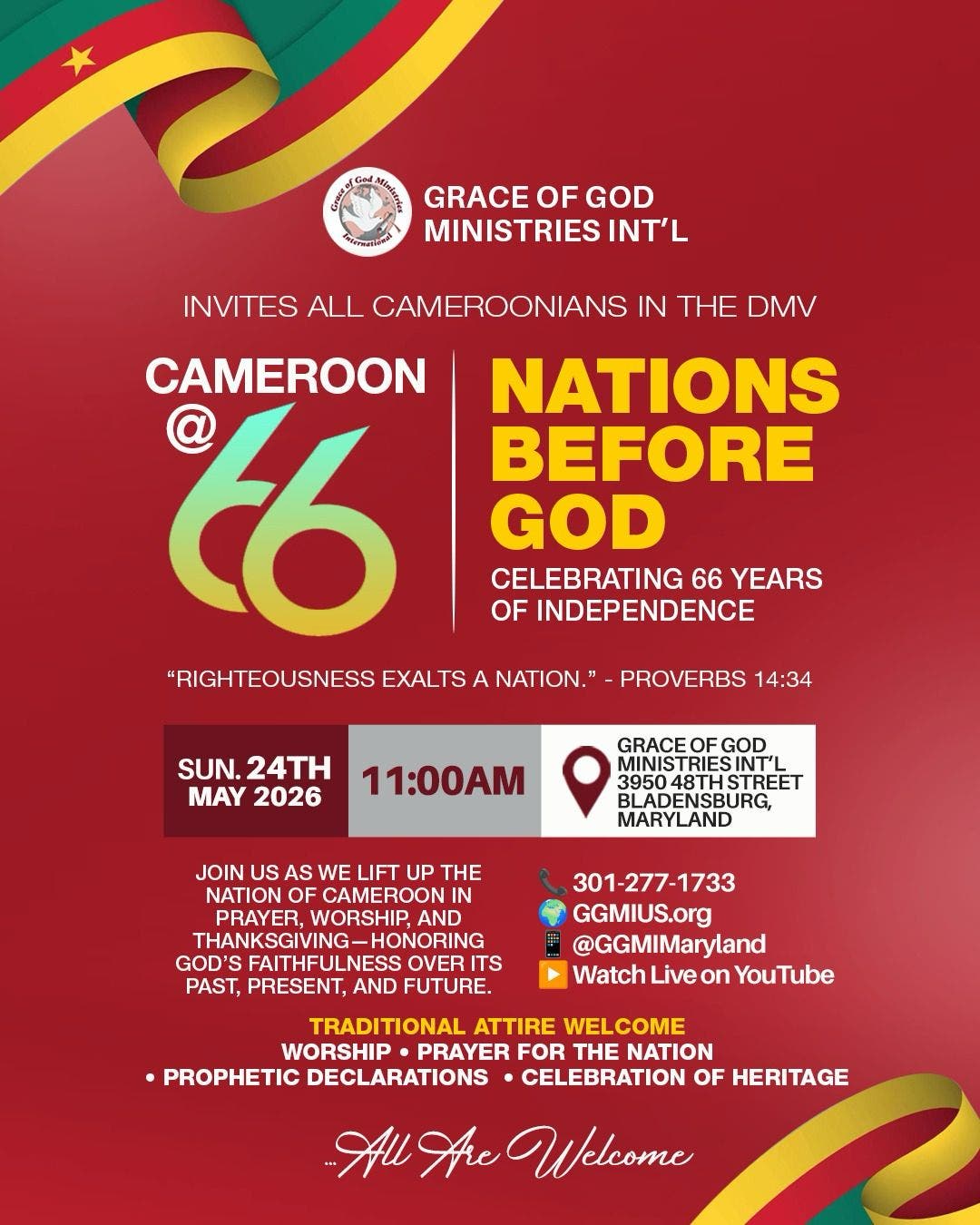 Cameroon @ 66: Nations Before God