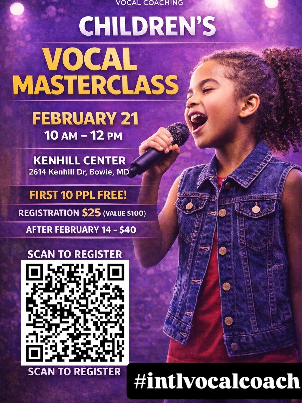 Vocal Masterclass Feb 21 | Children’s Vocal Masterclass | Bowie, MD Patch