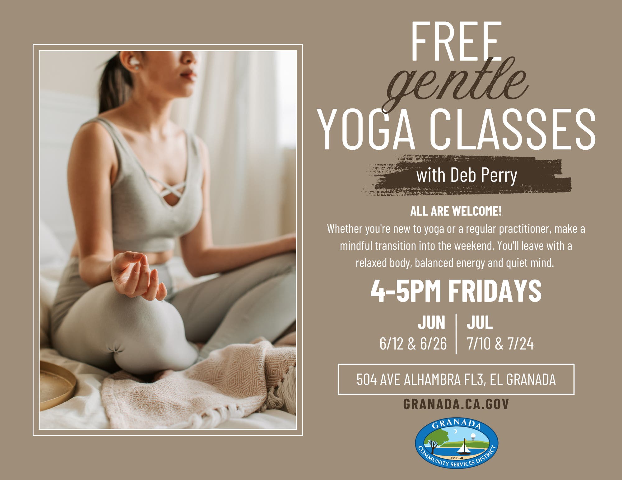 Free Gentle Yoga Classes With Deb Perry