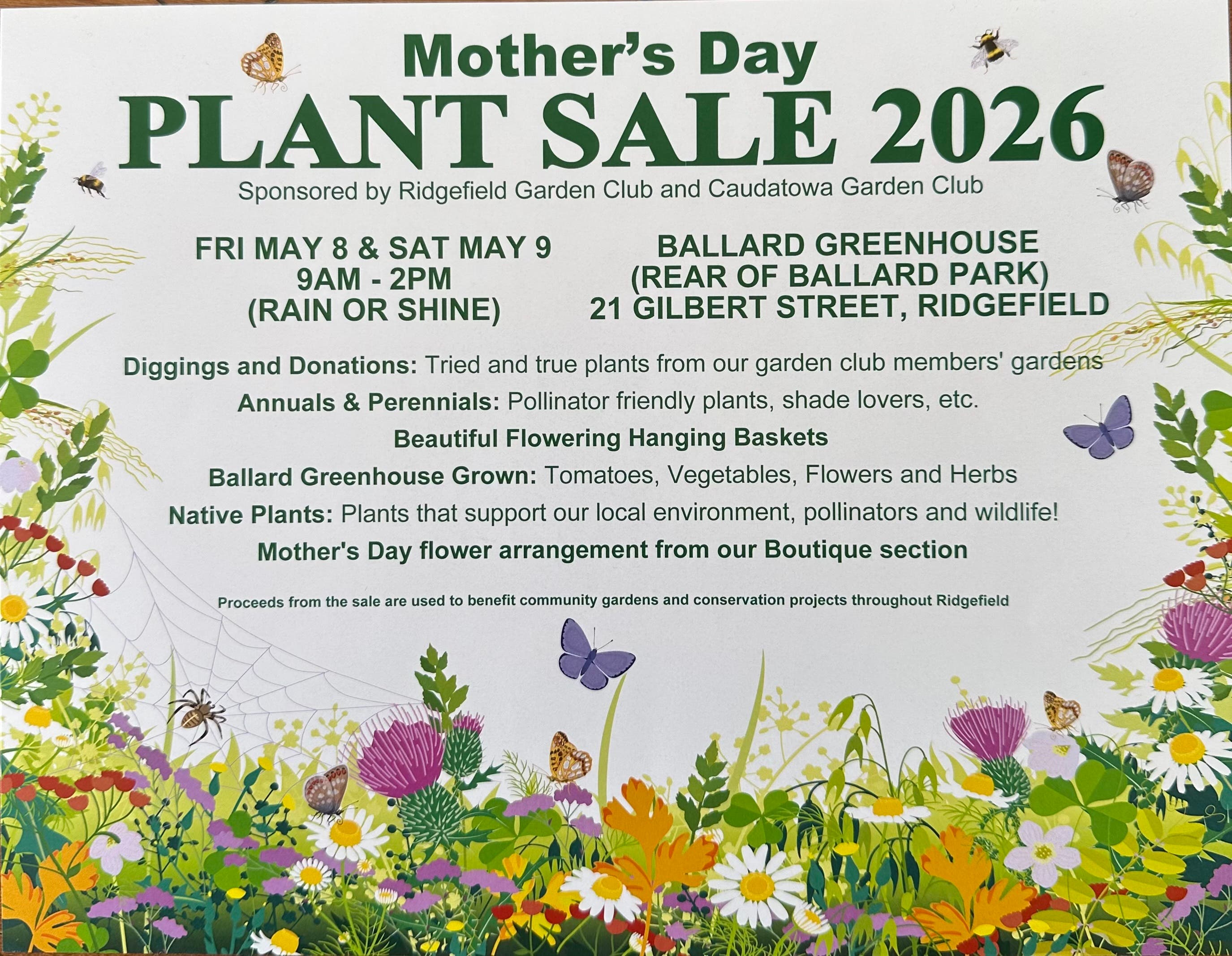 Mother's Day Plant Sale, May 8th & 9th