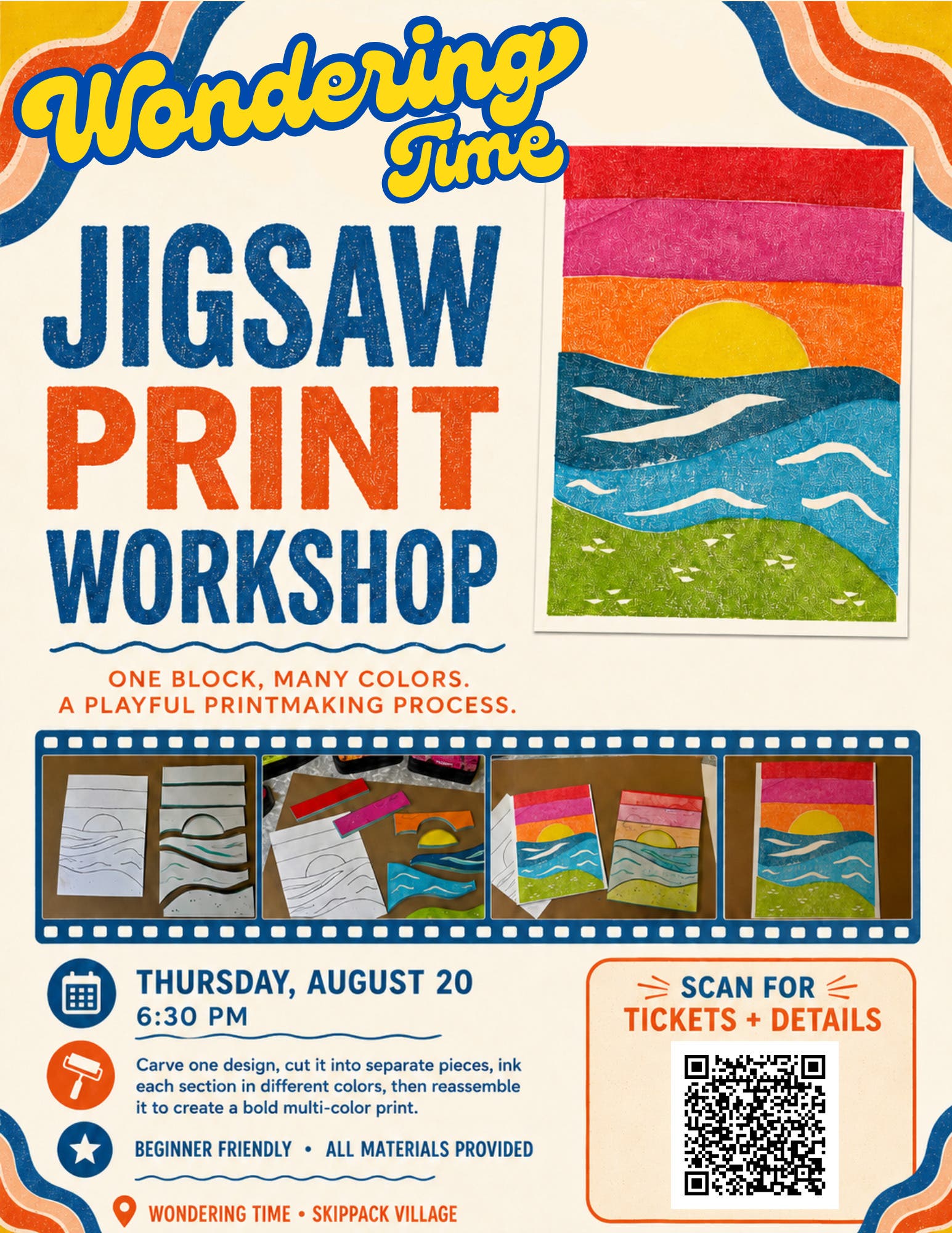 Print Making Workshop at Wondering Time