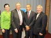 Local leaders have long been key supporters of the Celebrating Seniors Coalition. In 2014, River Forest Village President Cathy Adduci (left), Oak Park Mayor Anan Abu-Taleb and Forest Park Mayor Anthony Calderone welcomed TV journalist Harry Porterfield.