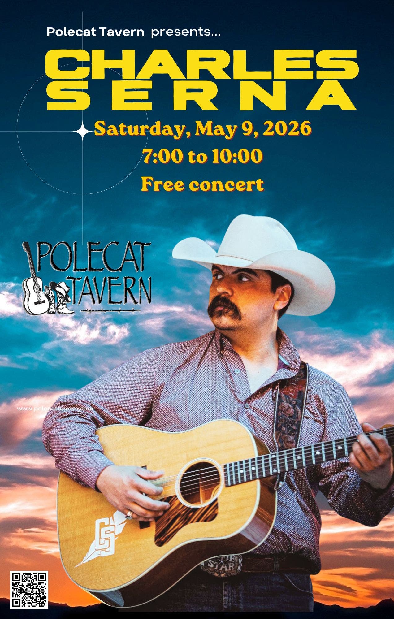 Charles Serna at Polecat Tavern - May 9th at 7pm