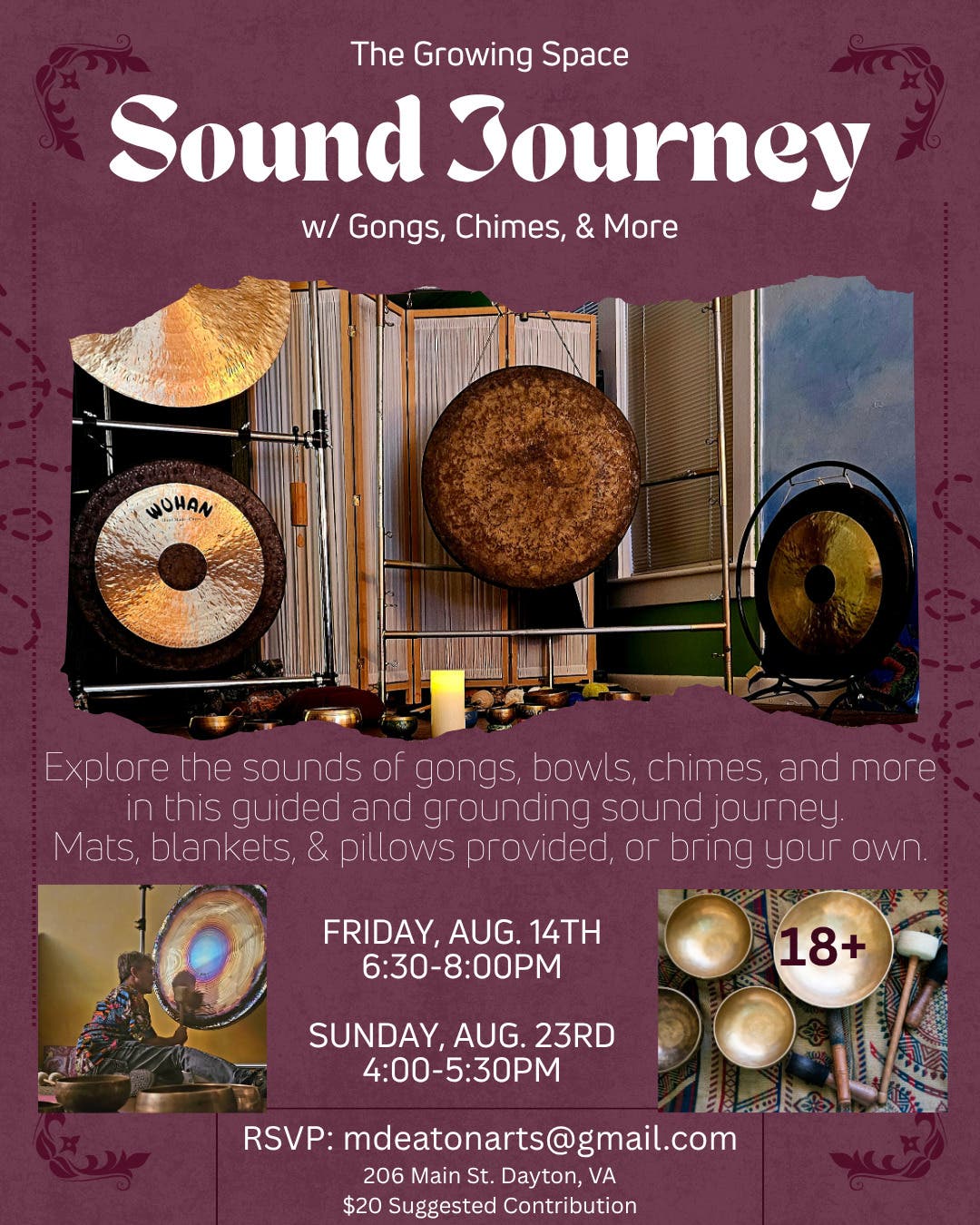 Sound Journey with Gongs, Chimes & More