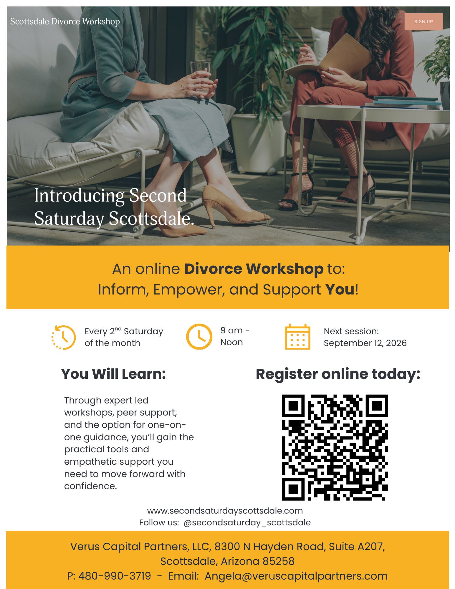Second Saturday Scottsdale Online Divorce Workshop