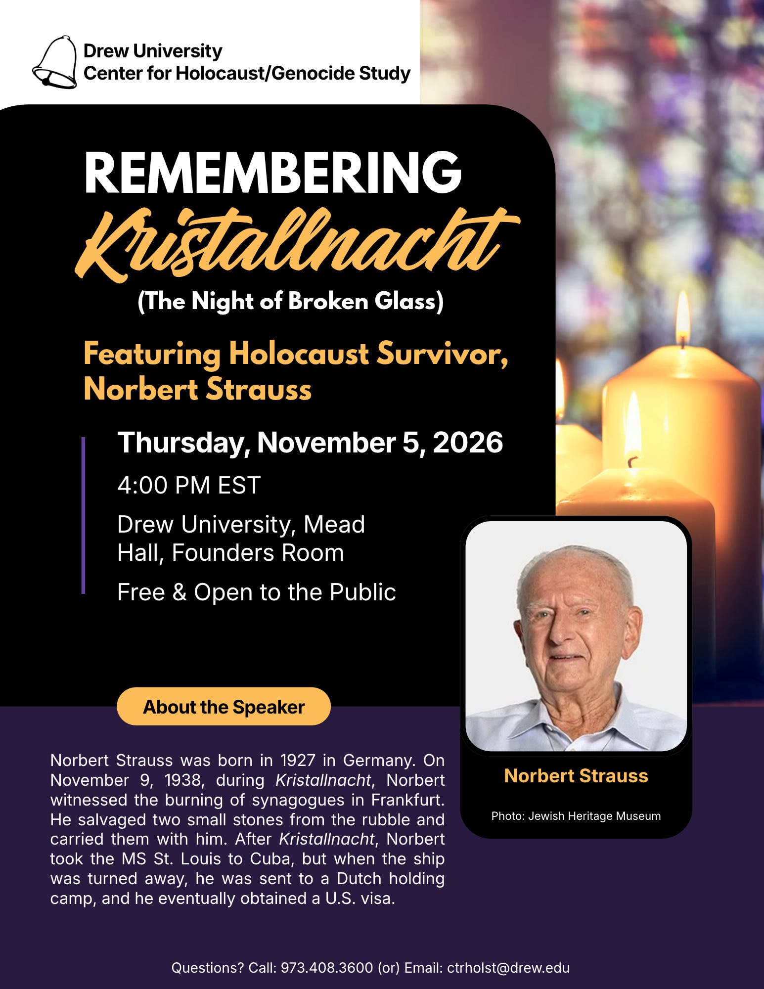 Holocaust Survivor, Norbert Strauss - Remembering Kristallnacht (The Night of Broken Glass) 