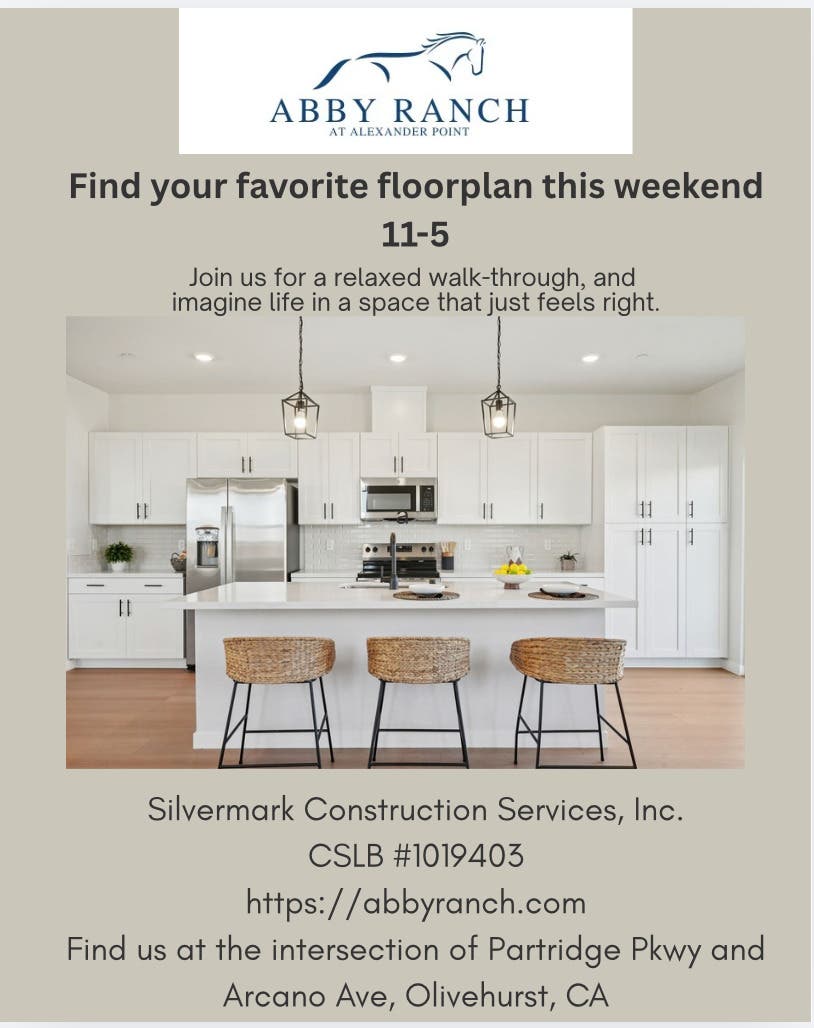 Open House Saturday May 2nd & May 3rd 11am-5pm