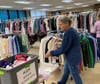 A volunteer prepares donations for the UMCL Rummage Sale, October 2 and 3, in Libertyville.  
