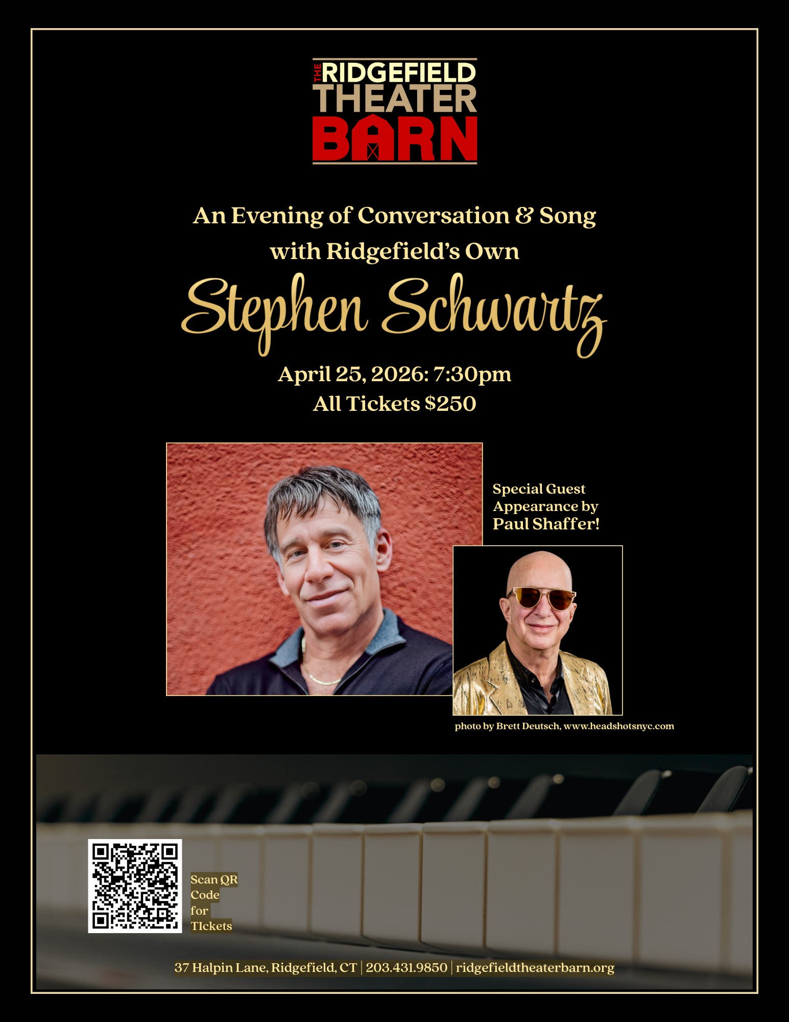 An Evening with Stephen Schwartz with Special Guest Paul Shaffer
