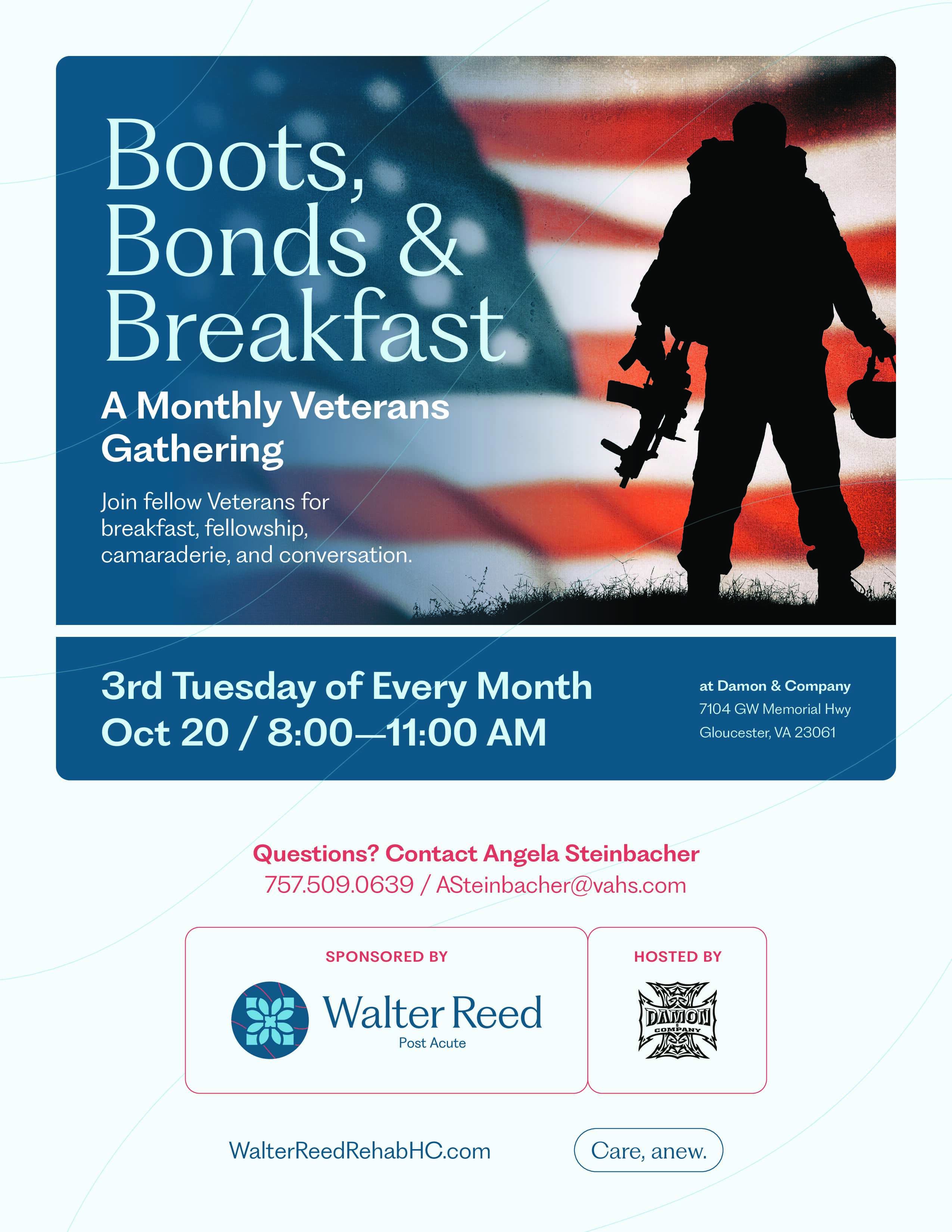 Oct. 20: Veterans Welcome for Monthly Breakfast Gathering in Gloucester
