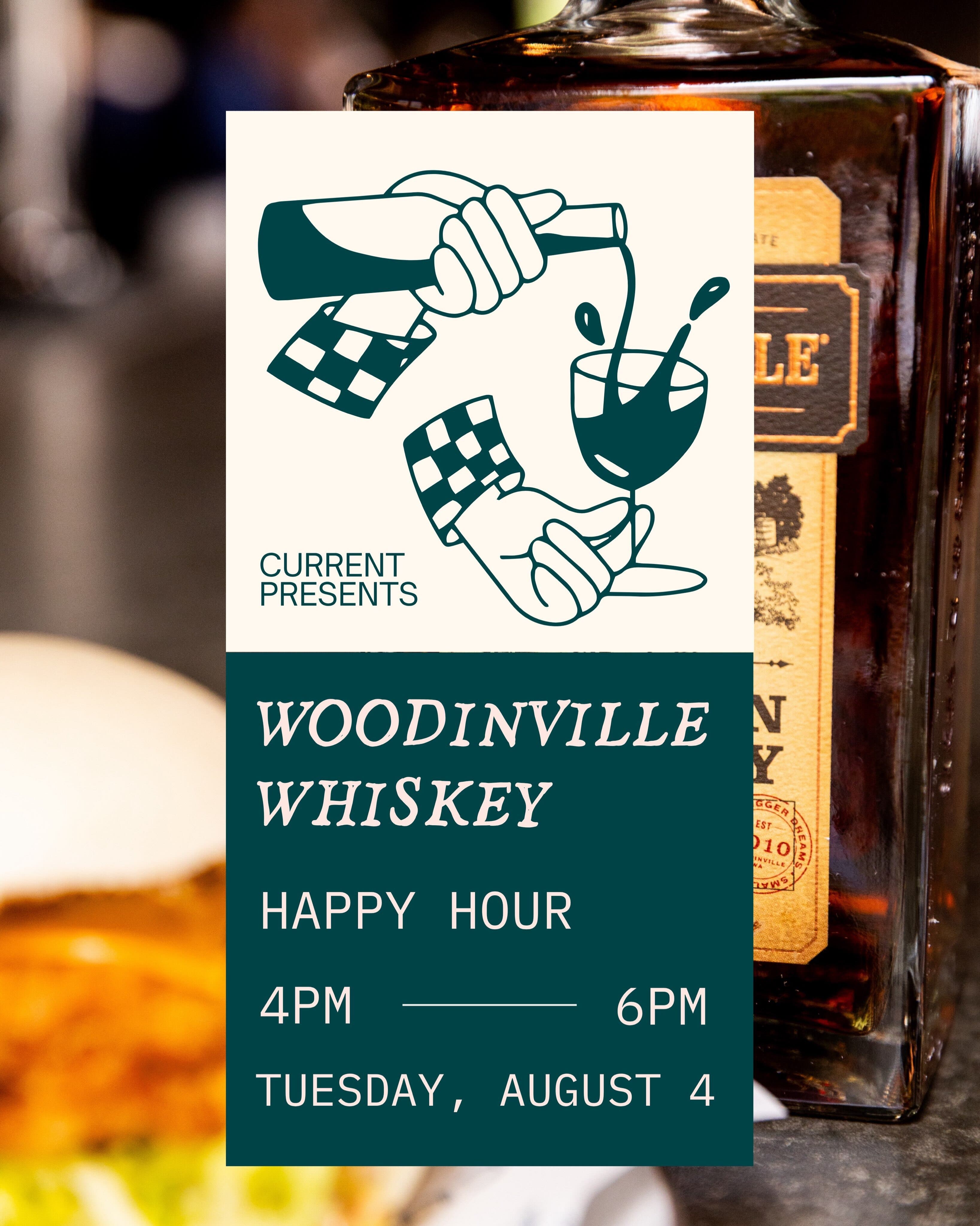 Woodinville Whiskey Happy Hour at Current Charcoal Grill