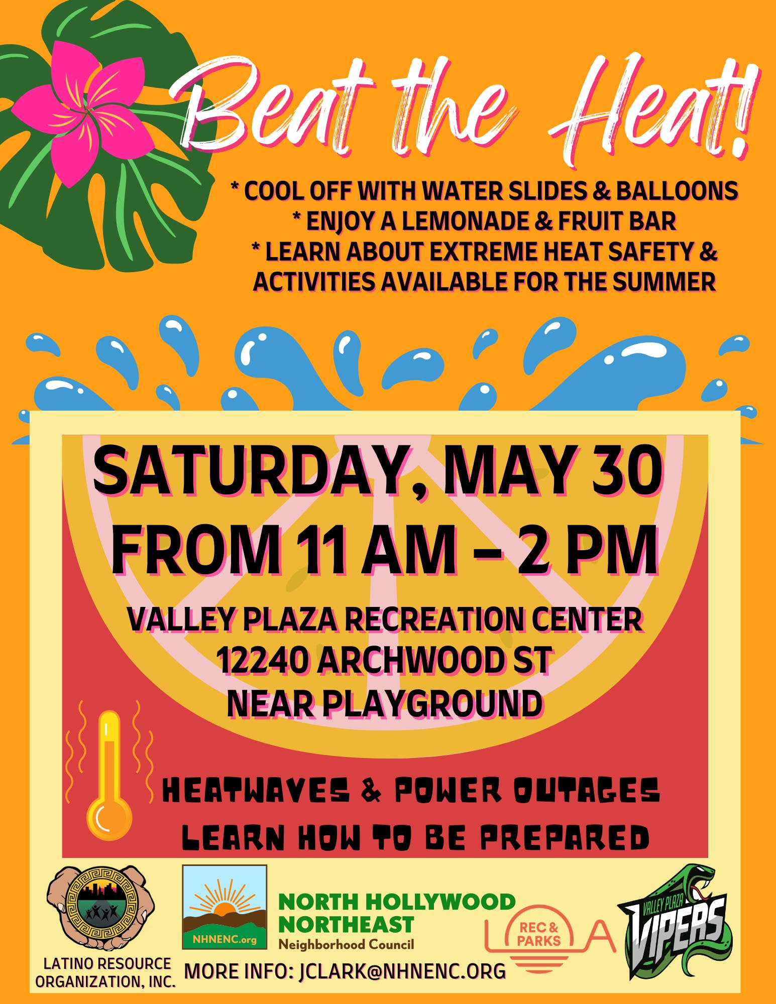 Beat the HEAT! Community Cool Down & Educational Event