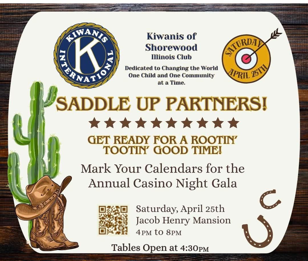 Wild West Fundraiser Sponsored by Shorewood Kiwanis Club to Benefit Area Children