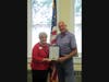 Ripton Parish Chapter Regent Patricia King and Shelton Mayor Mark A. Lauretti