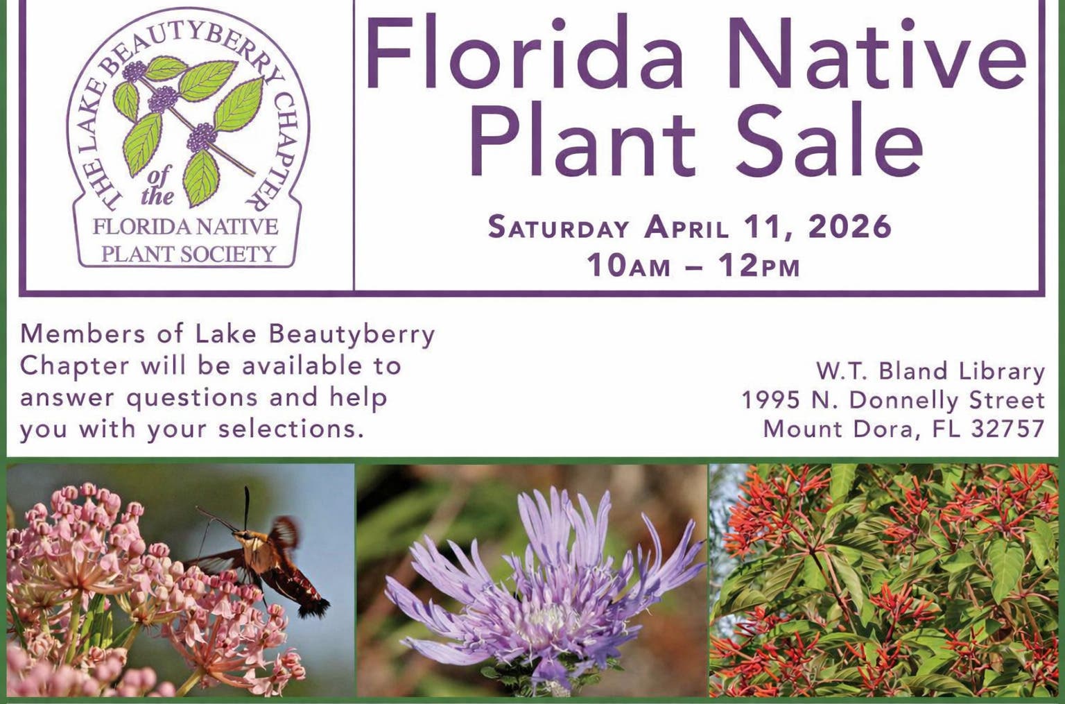 Native Plant Sale 2026 at Mount Dora Library
