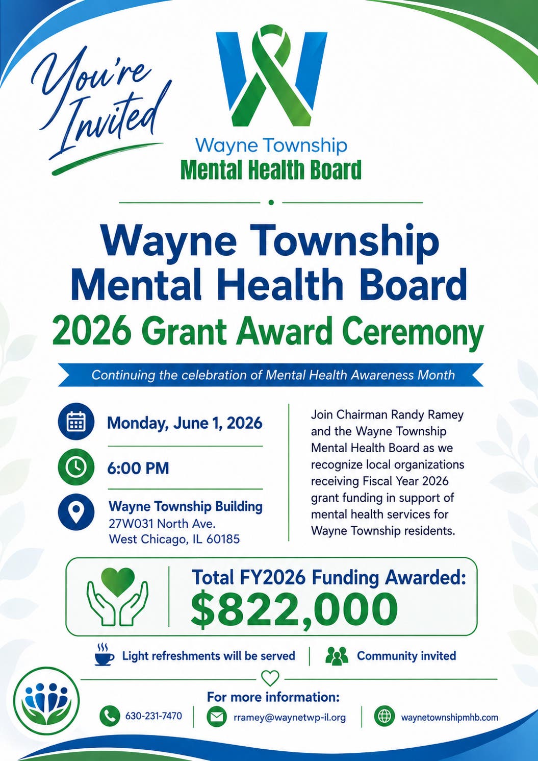 Wayne Township Mental Health Board 2026 Grant Award Ceremony