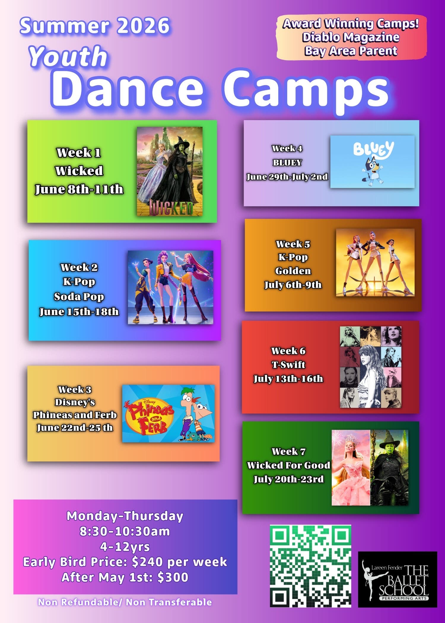 The Ballet School Performing Art's Summer 2026 Youth Dance Camps