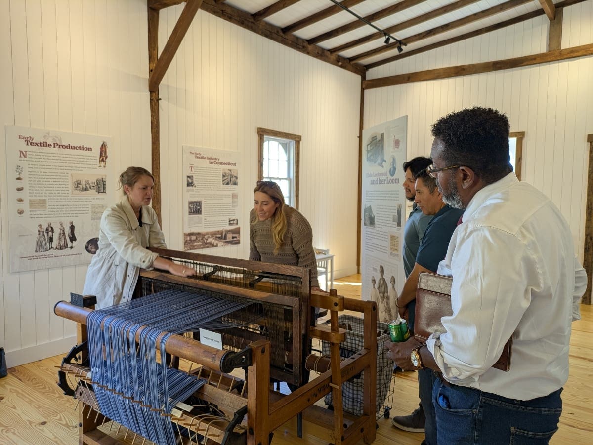 A working loom at the Weston History & Culture Center. 
