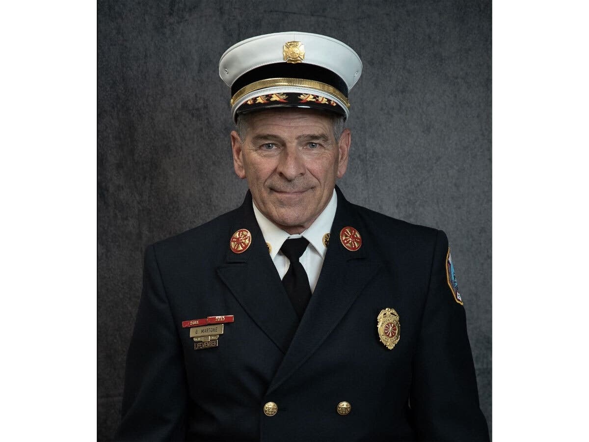 The Brookfield Volunteer Fire Company announced the death of Past Chief Glenn Martone on Sunday.