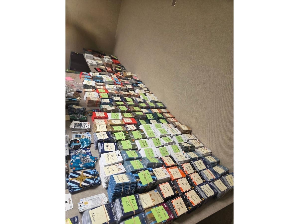 Deputies conducted a fraud investigation on Monday, March 16, and recovered more than 9,000 gift cards in Cathedral City, according to the Riverside County Sheriff's Department.