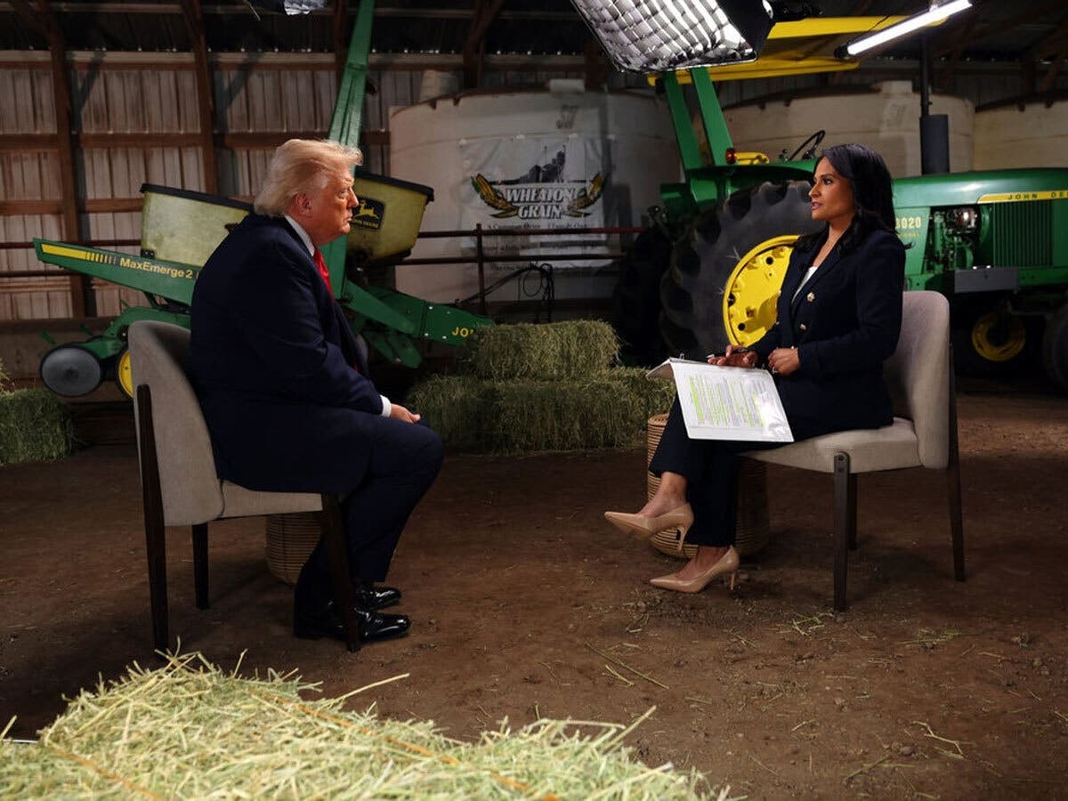 President Donald Trump speaks with Kristen Welker during an interview on NBC's "Meet The Press," which aired on Sunday, June 7, 2026.
