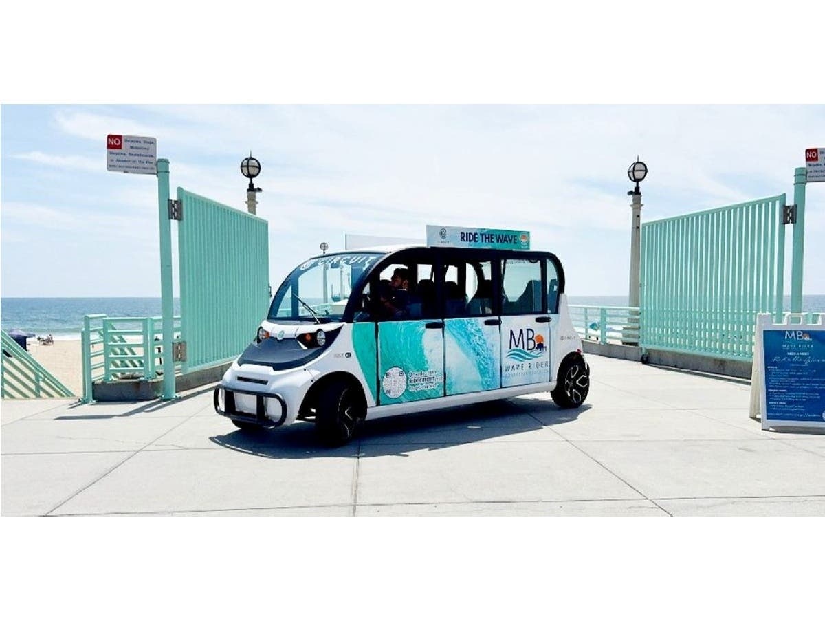 The Wave Rider is a pilot micro-transit program that launched on June 9, 2026, and uses electric vehicles to transport riders throughout the city of Manhattan Beach on demand.